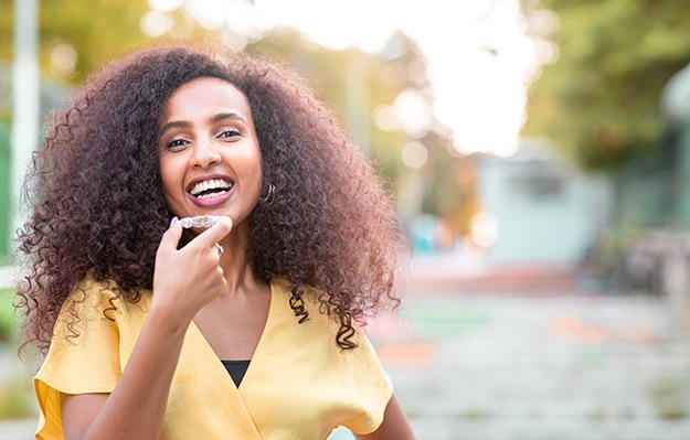 Invisalign patient in Selbyville smiling