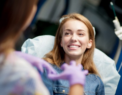 Woman smiling