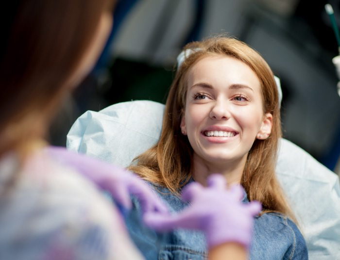 Woman smiling