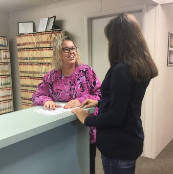 Dr. Cline With Patient